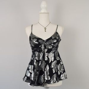 Banana Republic Shimmery Metallic Silk Cami Top